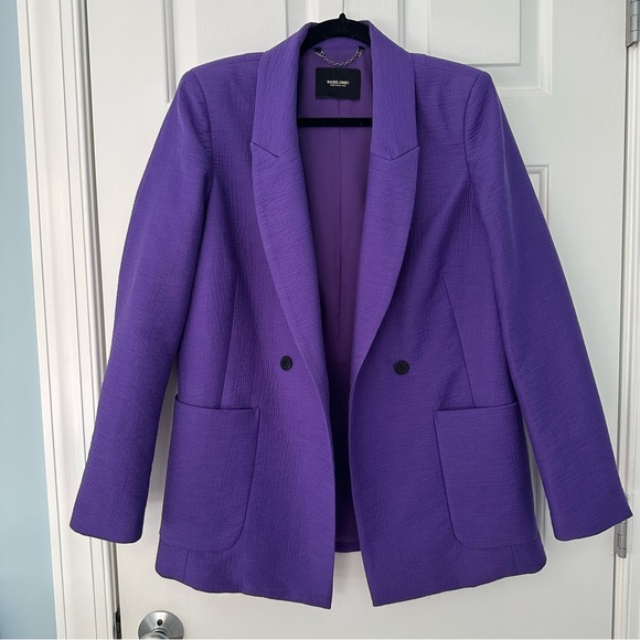 Rachel Comey Violet Purple Amboy Blazer Double Breasted Boxy Straight Jacquard 4 - Picture 2 of 10